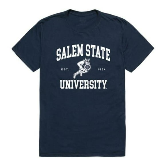 W Republic  Salem State University Vikings Seal College T-Shirt, Navy - Large