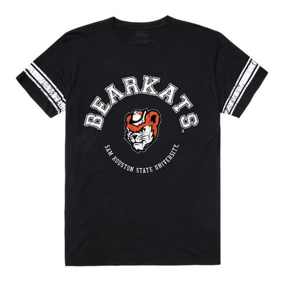 W Republic Sam Houston State University Men Football T-Shirt, Black & White - Large