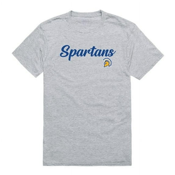 W Republic San Jose State University Script T-Shirt, Heather Grey - Extra Large