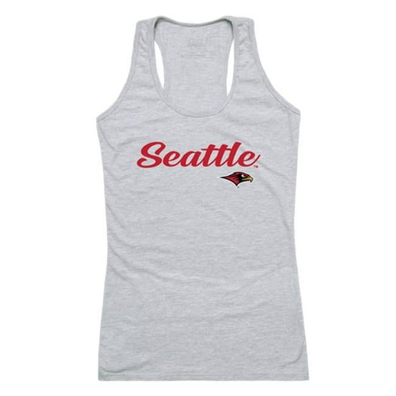 W Republic Seattle University Script Tank Top for Women, Heather Grey - Extra Large