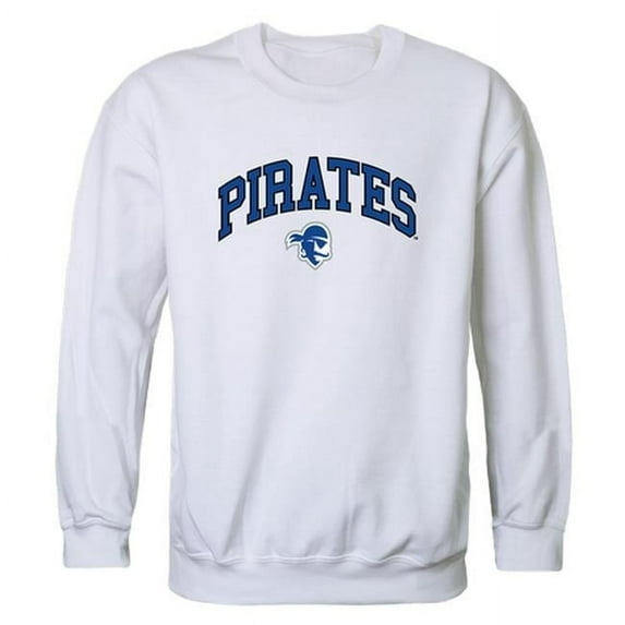 W Republic 541-147-WHT-01 Seton Hall University Men Campus Crewneck Sweatshirt, White - Small