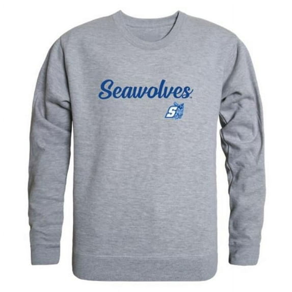 W Republic Sonoma State University Seawolves Script Crewneck Sweatshirt, Heather Grey - 2XL
