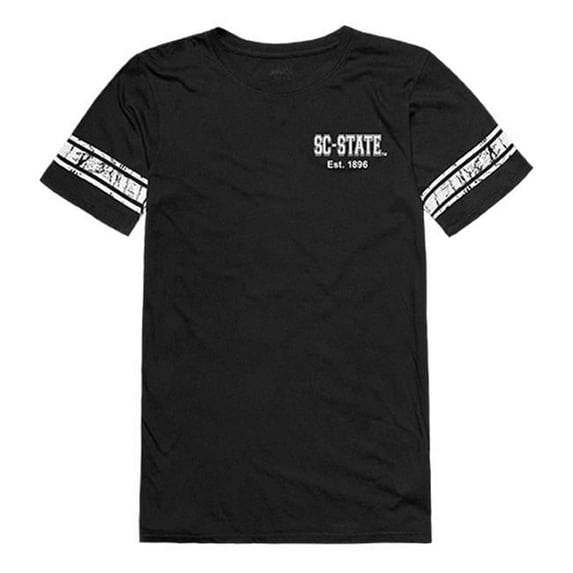 W Republic 534-384-BLK-03 South Carolina State University Practice T-Shirt for Women, Black & White - Large