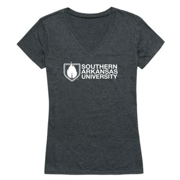 W Republic Southern Arkansas University Muleriders Women Institutional T-Shirt, Heather Charcoal - Medium