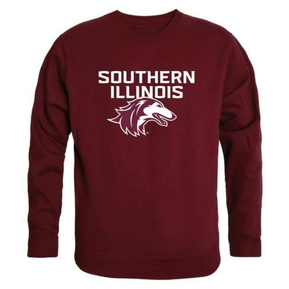 W Republic 508-234-MAR-01 Southern Illinois University Men College Crewneck Sweatshirt, Maroon White - Small