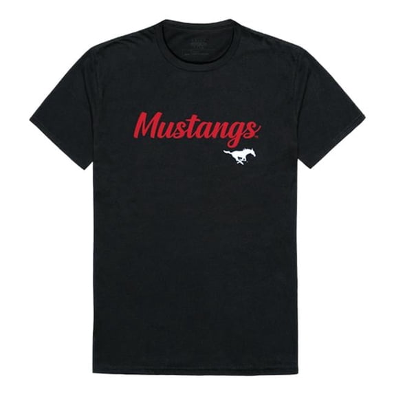 W Republic Southern Methodist University Script T-Shirt, Black - Small