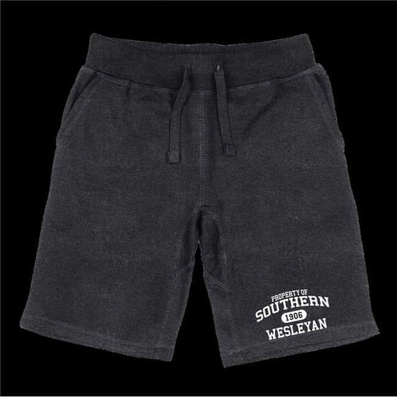 W Republic 566-673-HCH-01 Southern Wesleyan University Warriors Property Shorts, Heather Charcoal - Small