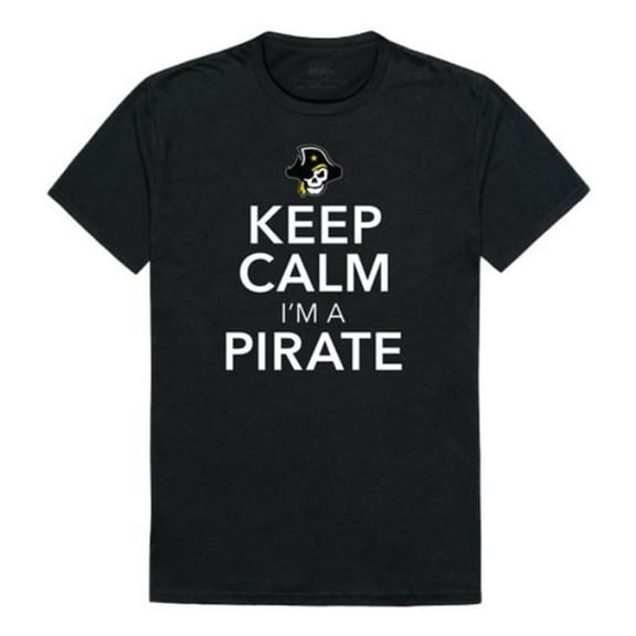 W Republic  Southwestern University Pirates Keep Calm T-Shirt, Black - Extra Large