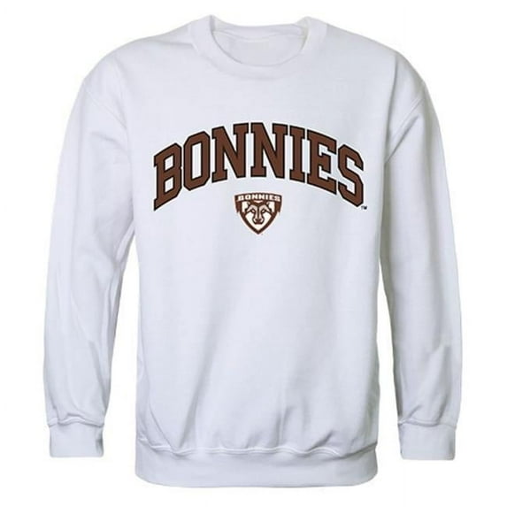 W Republic 541-386-WHT-03 St. Bonaventure University Campus Crewneck Sweatshirt, White - Large