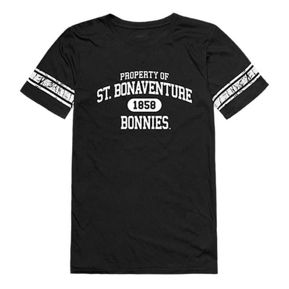W Republic St. Bonaventure University Property T-Shirt for Women, Black & White - Medium