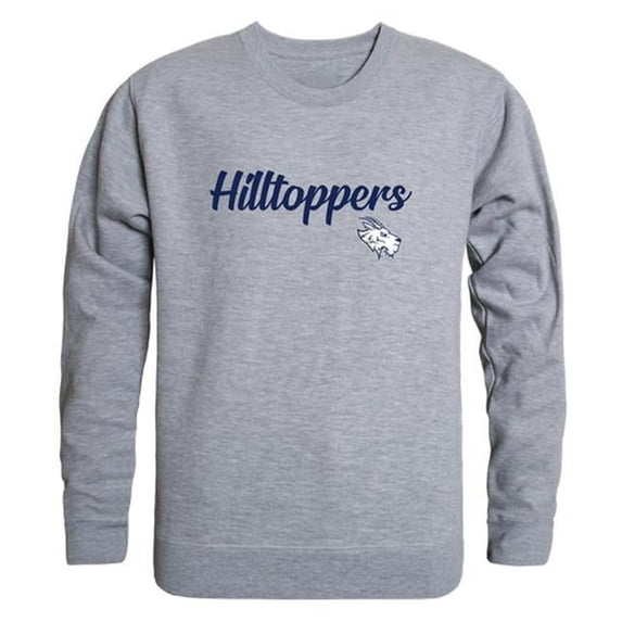 W Republic St. Edwards University Hilltoppers Script Crewneck Sweatshirt, Heather Grey - Medium