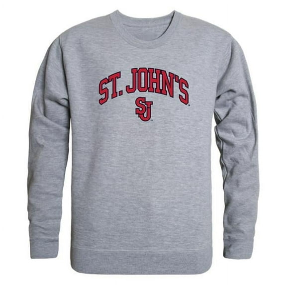 W Republic 541-152-HGY-02 St Johns University Men Campus Crewneck Sweatshirt, Heather Grey - Medium