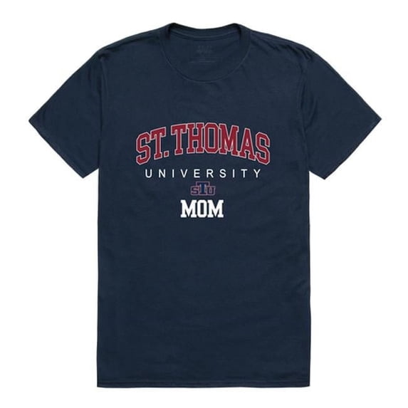 W Republic St. Thomas University Bobcats College Mom T-Shirt, Navy - Small