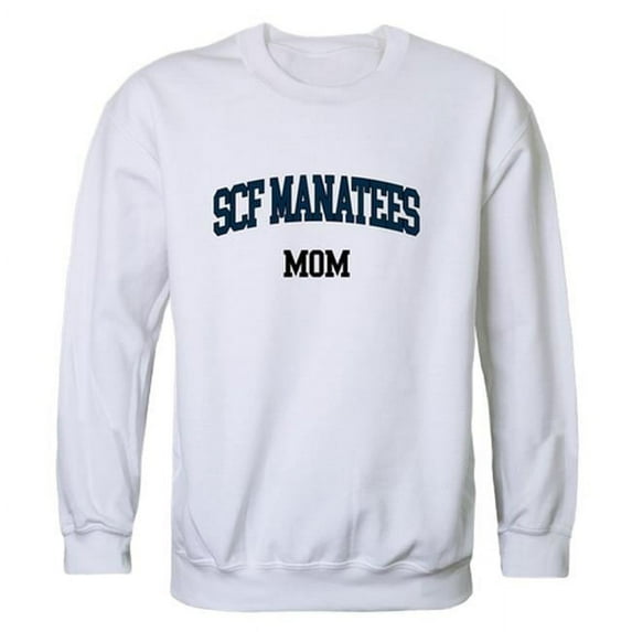 W Republic State College of Florida Manatees Mom Crewneck Sweatshirt, White - 2XL
