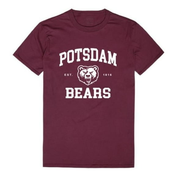 W Republic  State University of New York Potsdam Bears Seal College T-Shirt, Maroon - Large