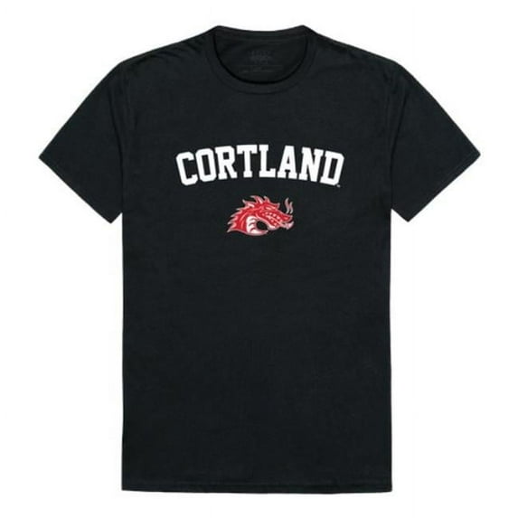 W Republic State University of New York at Geneseo Cortland Red Dragons Arch T-Shirt, Black - Medium