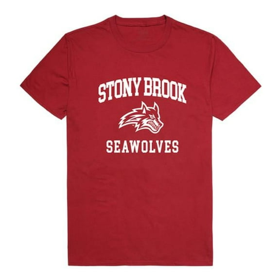 W Republic  Stony Brook University Seal T-Shirt, Cardinal - Extra Large