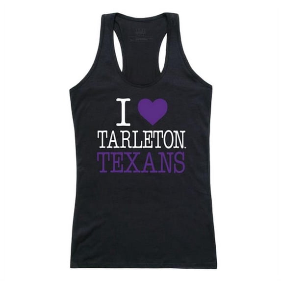 W Republic Tarleton State University Love Tank for Women, Black & White - Medium