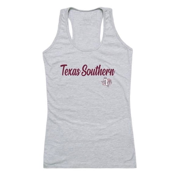 W Republic Texas Southern University Script Tank Top for Women, Heather Grey - Extra Large