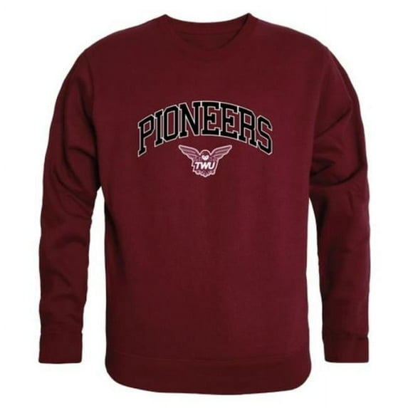 W Republic Texas Womans University Pioneers Campus Crewneck Sweatshirt, Maroon - Extra Large
