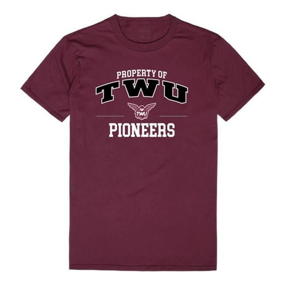 W Republic  Texas Womans University Pioneers Property College T-Shirt, Maroon - Medium