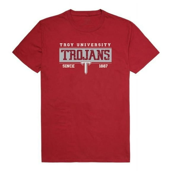 W Republic 507-254-339-05 Troy University Established T-Shirt, Cardinal 3 - 2XL
