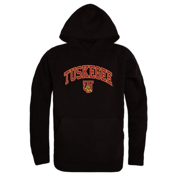 W Republic 540-240-BLK-04 Tuskegee University Men Campus Hoodie, Black & White - Extra Large