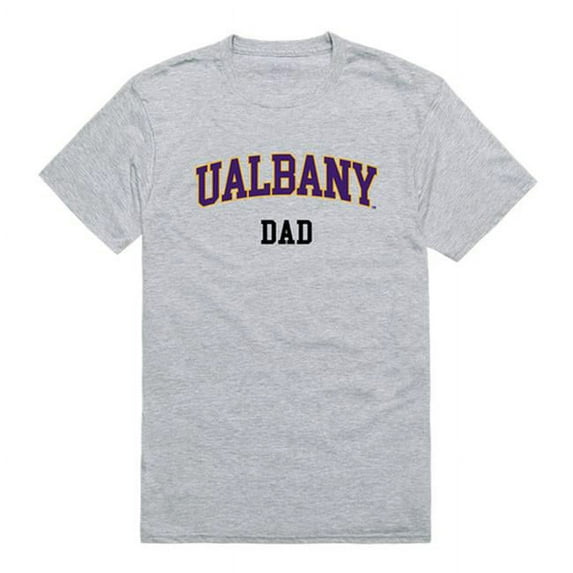 W Republic University at Albany College Dad T-Shirt, Heather Grey - Extra Large