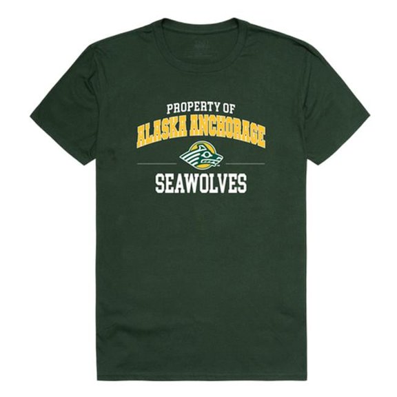 W Republic University of Alaska Anchorage Property T-Shirt, Forest Green & White 2 - Large