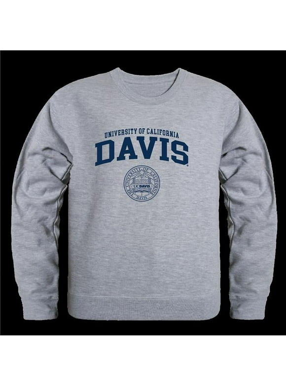 W Republic  University of California, Davis Aggies Seal Crewneck Sweatshirt, Heather Grey - Medium