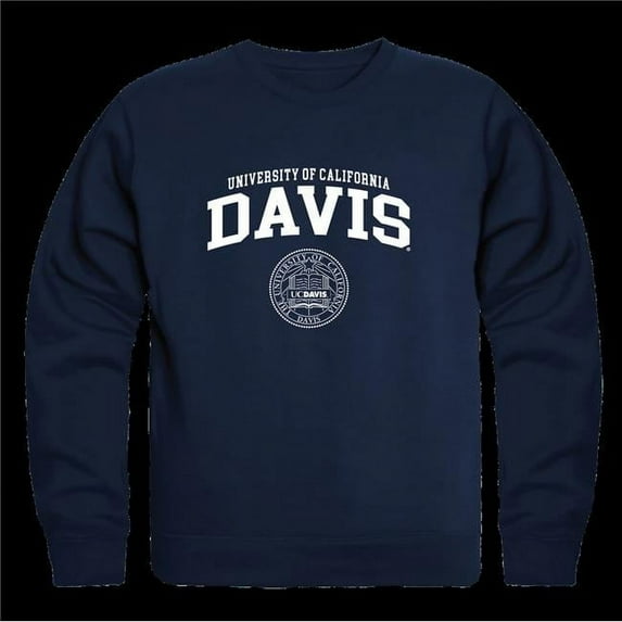 W Republic 568-161-NVY-03 University of California, Davis Aggies Seal Crewneck Sweatshirt, Navy - Large