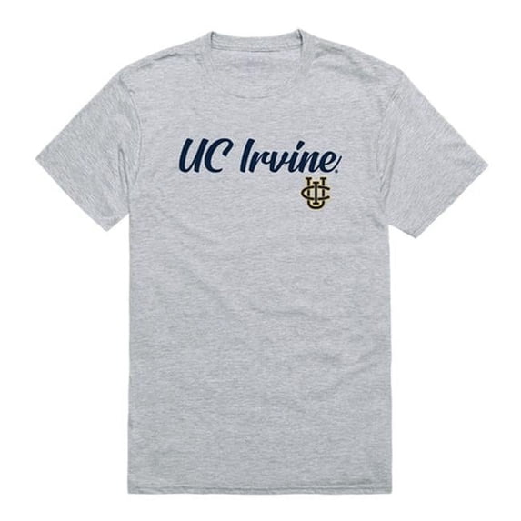 W Republic 554-162-HGY-05 University of California Irvine Script T-Shirt, Heather Grey - 2XL