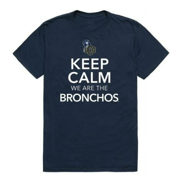 W Republic University of Central Oklahoma Bronchos Keep Calm T-Shirt, Navy - Small