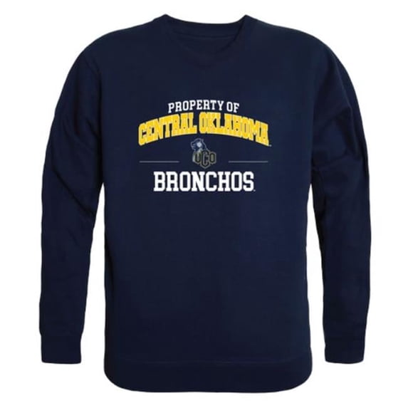 W Republic University of Central Oklahoma Bronchos Property of Crewneck Sweatshirt, Navy - Extra Large