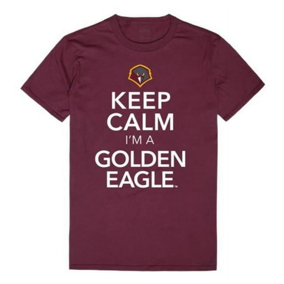 W Republic University of Charleston Golden Eagles Keep Calm T-Shirt, Maroon - Small