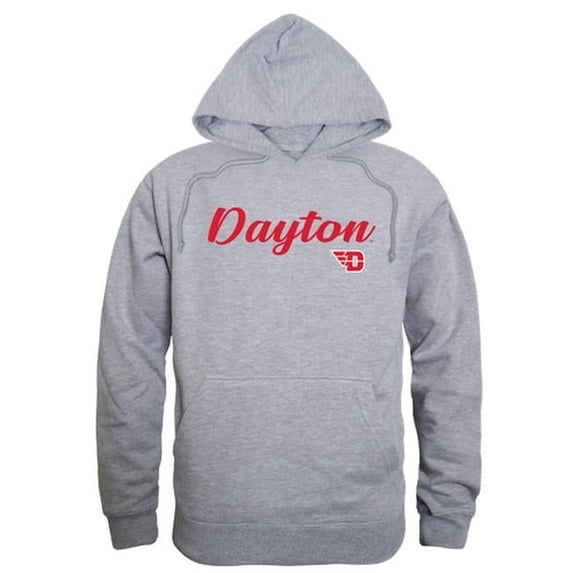 W Republic 558-119-HGY-05 University of Dayton Script Hoodie, Heather Grey - 2XL