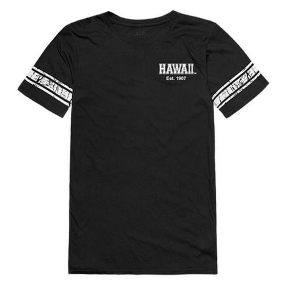 W Republic University of Hawaii Practice T-Shirt for Women, Black & White - Extra Large
