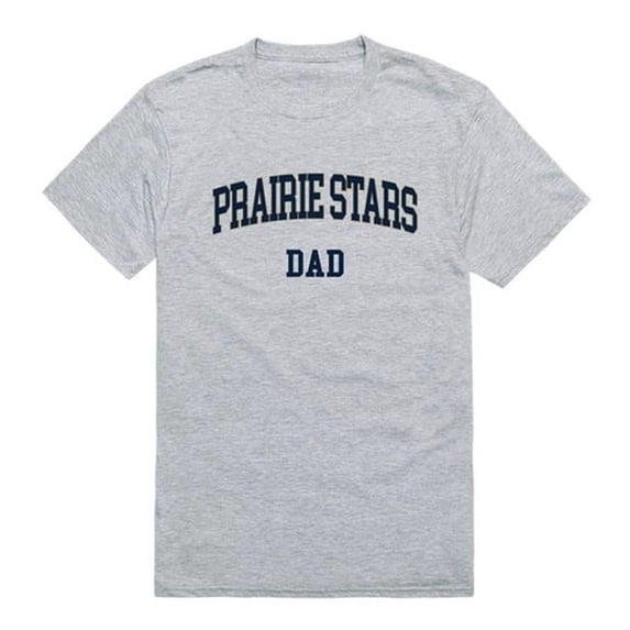 W Republic University of Illinois Springfield Prairie Stars College Dad T-Shirt, Heather Grey - Extra Large