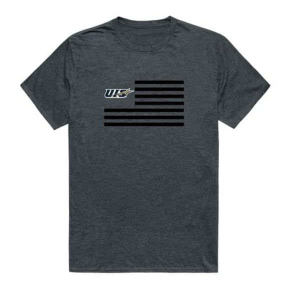 W Republic  University of Illinois Springfield Prairie Stars Flag T-Shirt, Heather Charcoal - Extra Large
