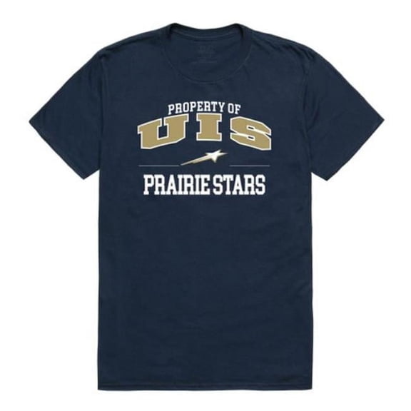 W Republic University of Illinois Springfield Prairie Stars Property College T-Shirt, Navy - Large