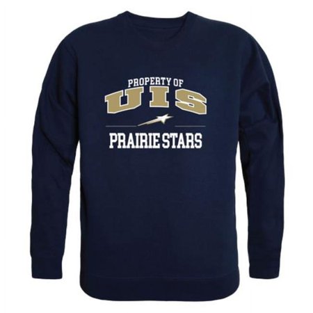 W Republic University of Illinois Springfield Prairie Stars Property of Crewneck Sweatshirt, Navy - 2XL