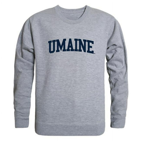 W Republic University of Maine GameDay Crewneck T-Shirt, Heather Grey - 2XL