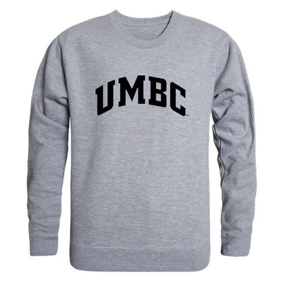 W Republic University of Maryland Baltimore GameDay Crewneck T-Shirt, Heather Grey - Large