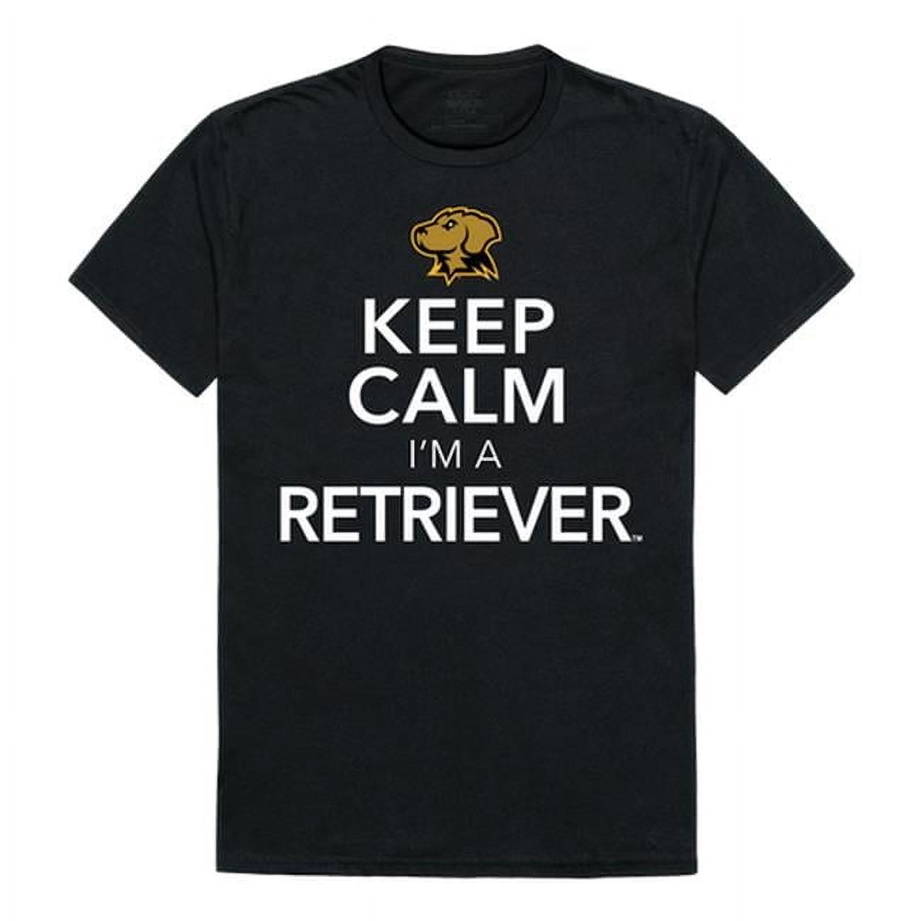 W Republic 523-336-E27-05 University of Maryland, Baltimore Men Keep Calm T-Shirt, Black & White - 2XL
