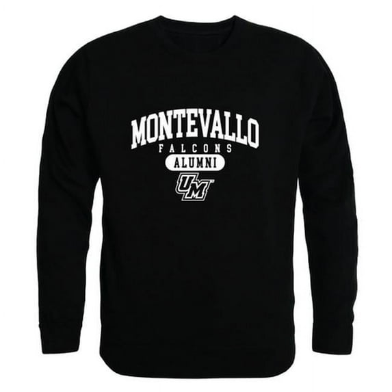 W Republic University of Montevallo Falcons Alumni Fleece Sweatshirt, Black - Medium