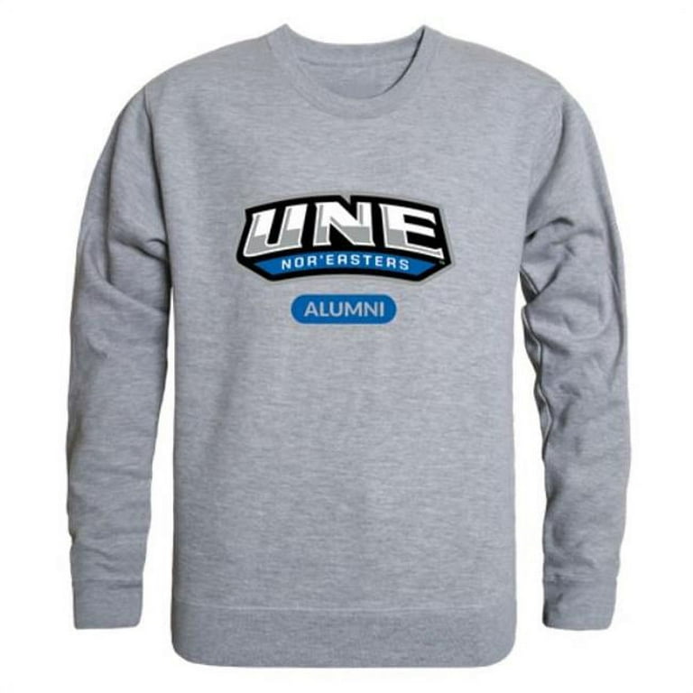 W Republic University of New England NorEasters Alumni Fleece Pullover Crewneck Sweatshirt Heather Grey Extra Large