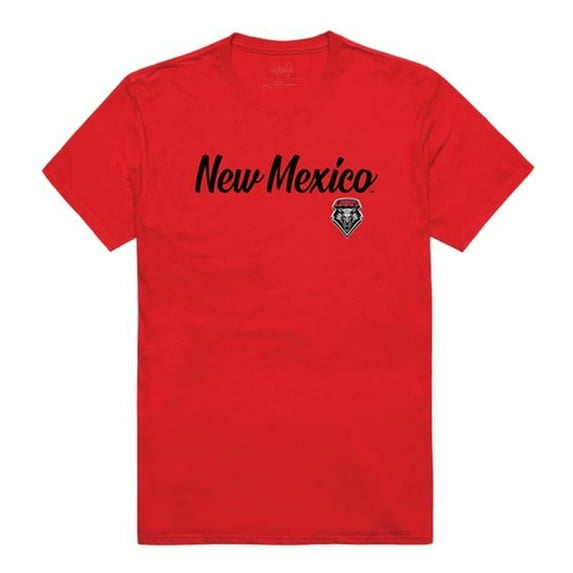 W Republic 554-182-RED-03 University of New Mexico Script T-Shirt, Red - Large