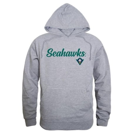 W Republic 558-139-HGY-05 University of North Carolina Wilmington Script Hoodie, Heather Grey - 2XL