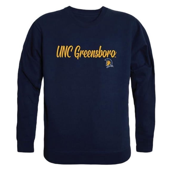 W Republic University of North Carolina at Greensboro Mens Script Crewneck T-Shirt, Navy - Large