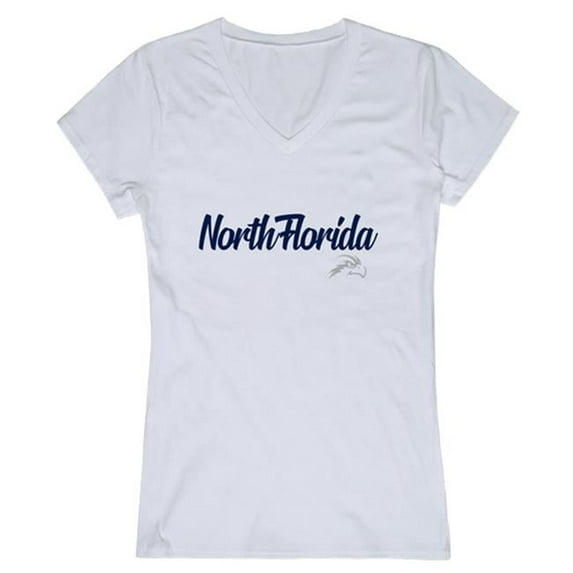 W Republic University of North Florida Script T-Shirt for Women, White - Small